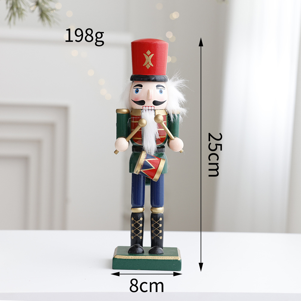 Cascanueces de madera adornos de mesa títeres soldados manualidades capas caballeros tambores decoración para el hogar