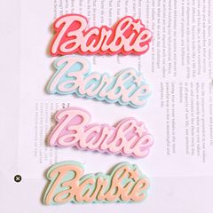 Two-tone Barbie Letter Tiles, Resin Barbie Accessories, Quicksand DIY Cream Phone Case Materials, DIY Refrigerator Magnets