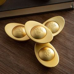 Brass home accessories gift ornaments Yuanbao rotatable ornaments to attract wealth and treasure entrance cabinet decoration new Chinese style