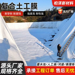 防渗复合土工膜一布一膜鱼塘景观湖防水膜水利工程防护复合土工膜