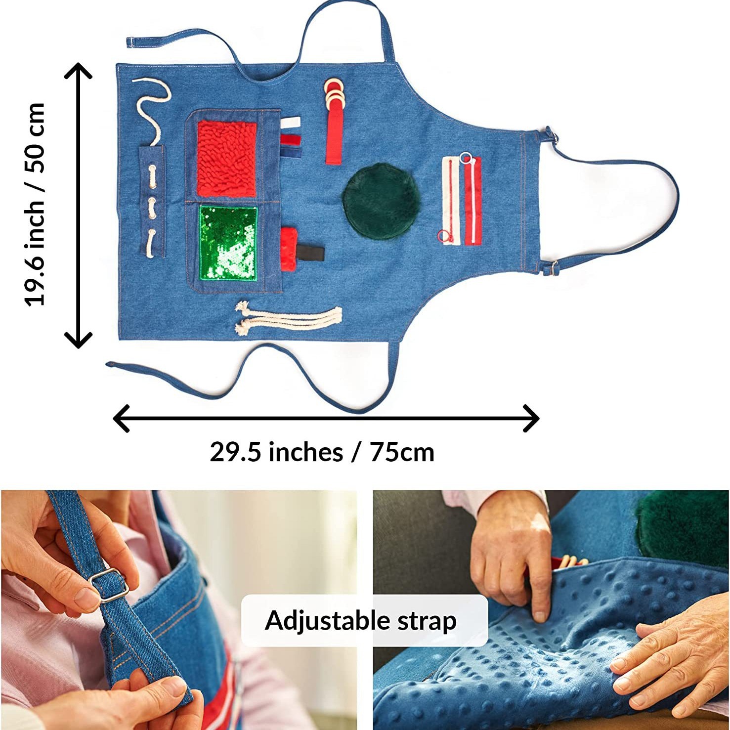 Ancianos delantal de descompresión manta de descompresión demencia de edad avanzada productos de la enfermedad de alzheimer juguetes de descompresión sensorial