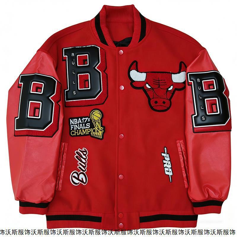 Chaqueta de Béisbol con Bordado de Poliéster y PU Cortavientos para Primavera y Otoño