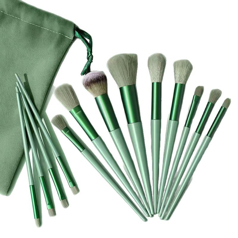 Cuatro estaciones azules 13 cepillo de maquillaje ultra suave de alto brillo eclipsante sombra de ojos Cangzhou fijo el mismo conjunto de bolsas de cepillo de maquillaje