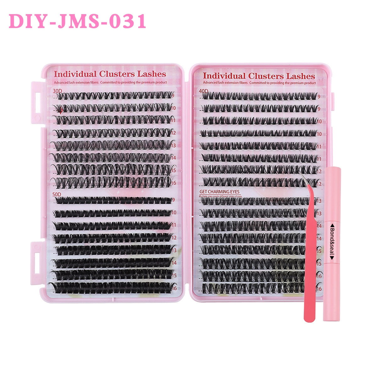 Dense False Eyelash Set DIY, Individual Cluster Lashes 16 mm — Multi‑configuration Kits