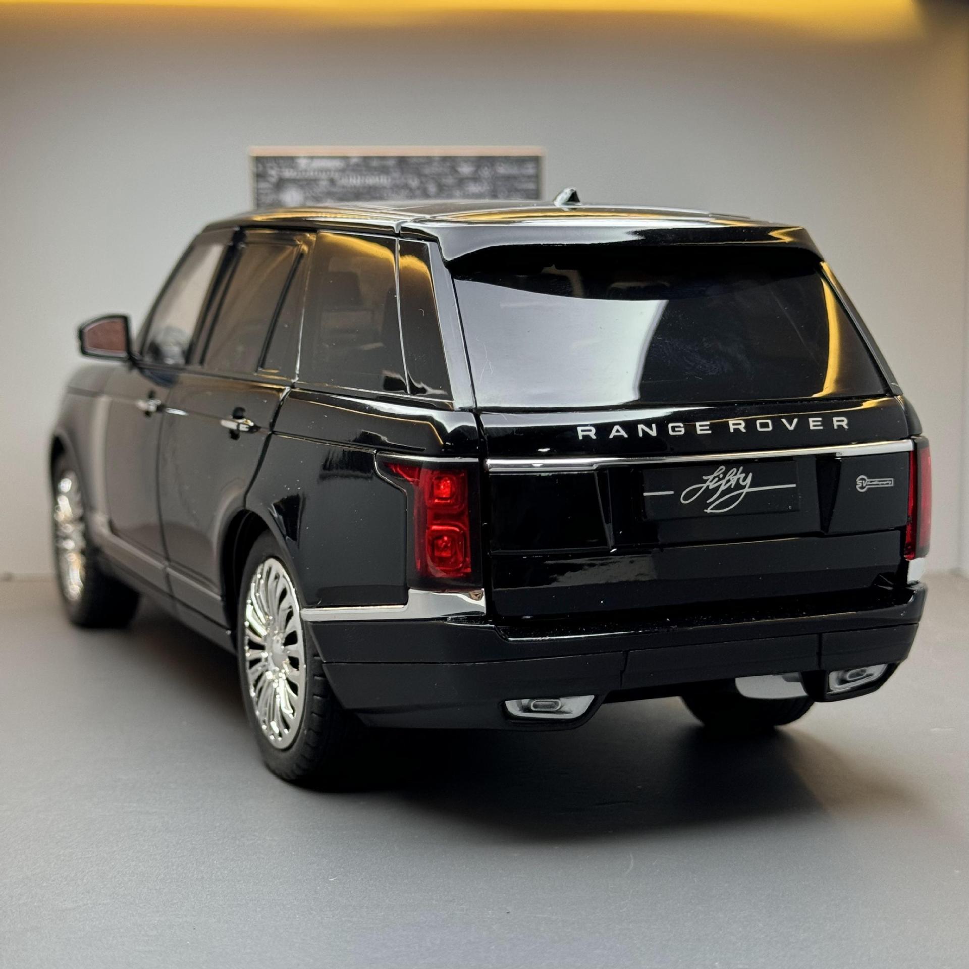 Modelo de coche de aleación de coche 1:18 carretera Tigre Range Rover vehículo todoterreno Tire hacia atrás con luz efecto de sonido modelo de coche de juguete adornos