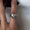 Retro advanced gemstone ring, European style, high-quality style, on index finger