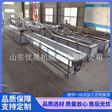 小酥肉预炸复炸流水线 新型油炸机 锅包肉油炸设备 狮子头油炸线