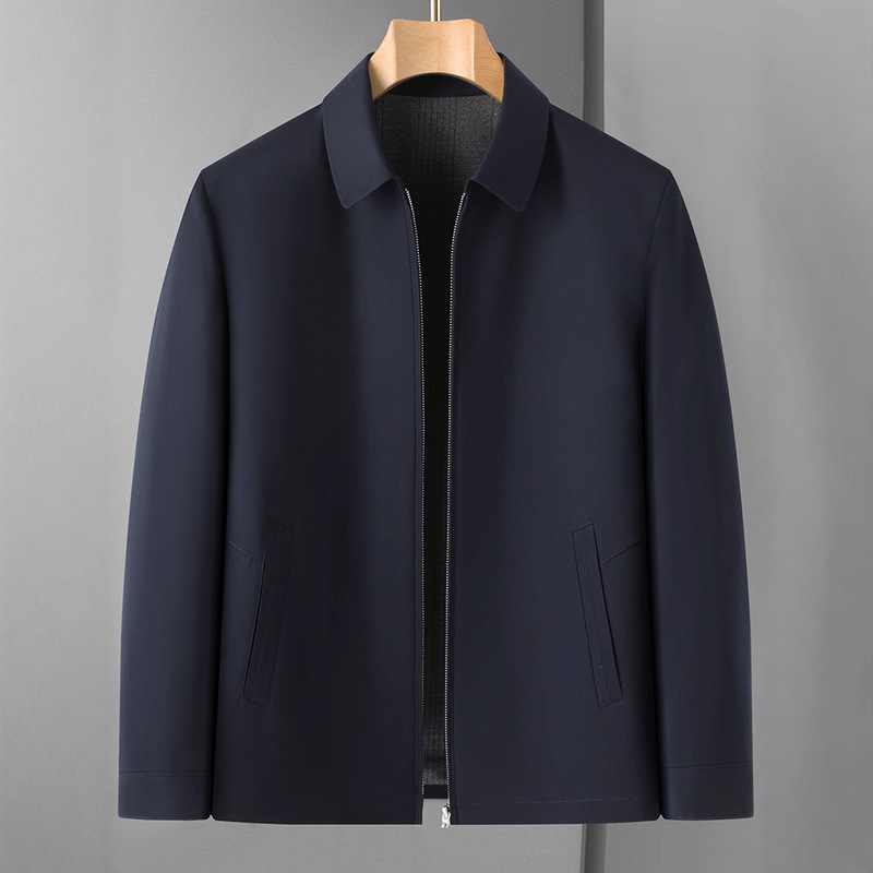 Plus Size Men's Lapel Jacket Solid Color Executive Style Plus Size Business Casual Jacket Extra Large