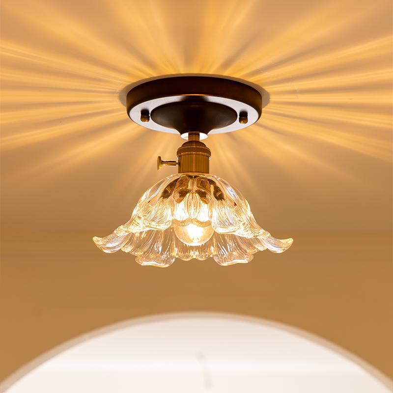 Retro French Corridor Ceiling Lamp Chinese Style Antique Style Simple Glass Entrance Lamp Entrance Door Aisle Lamp Casagd Retro French Corridor Ceiling Lamp Chinese Style Antique Style Simple Glass Entrance Lamp Entrance Door Aisle Lamp Casagd