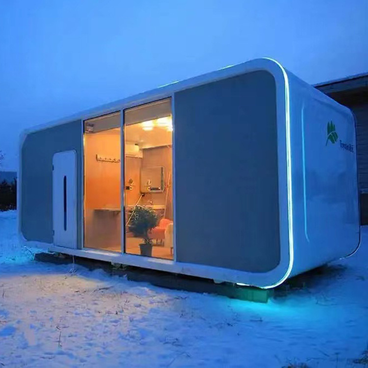 Casa inteligente de lujo habitación de hotel en general edificio modular fábrica espacio directo cápsula B & B