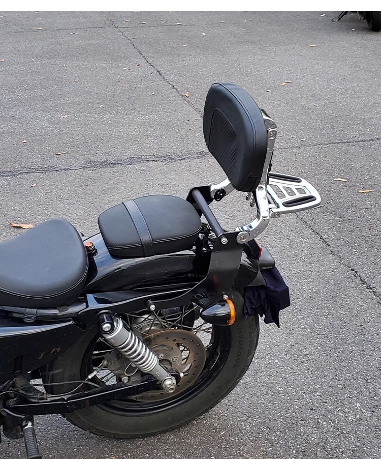 Muscle car Wolf suitable for Harley X48 multi-function folding backrest adjustable backrest modified tail shelf tail