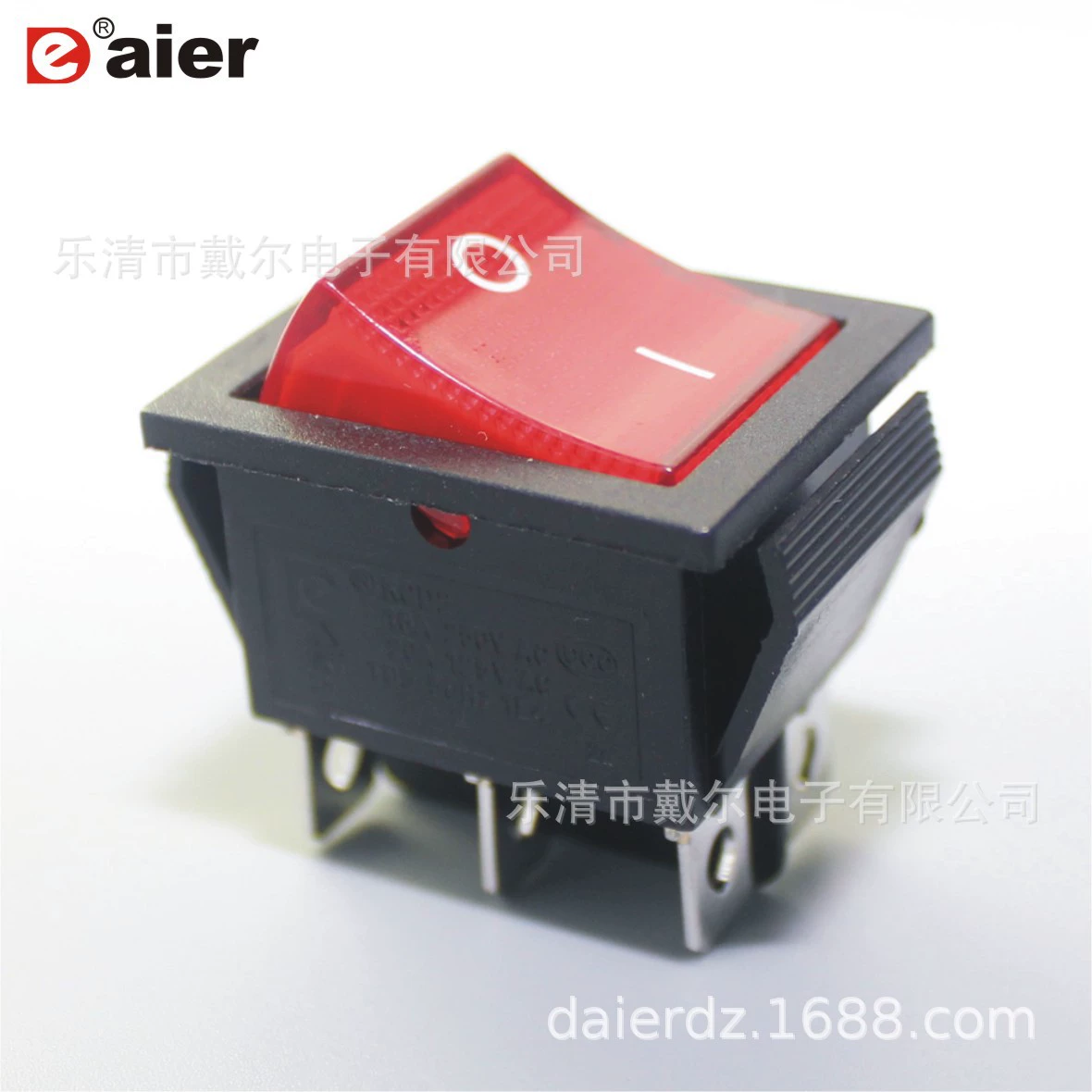 KCD2-202N 6-контактный кулисный переключатель выключатель питания с выключателем света