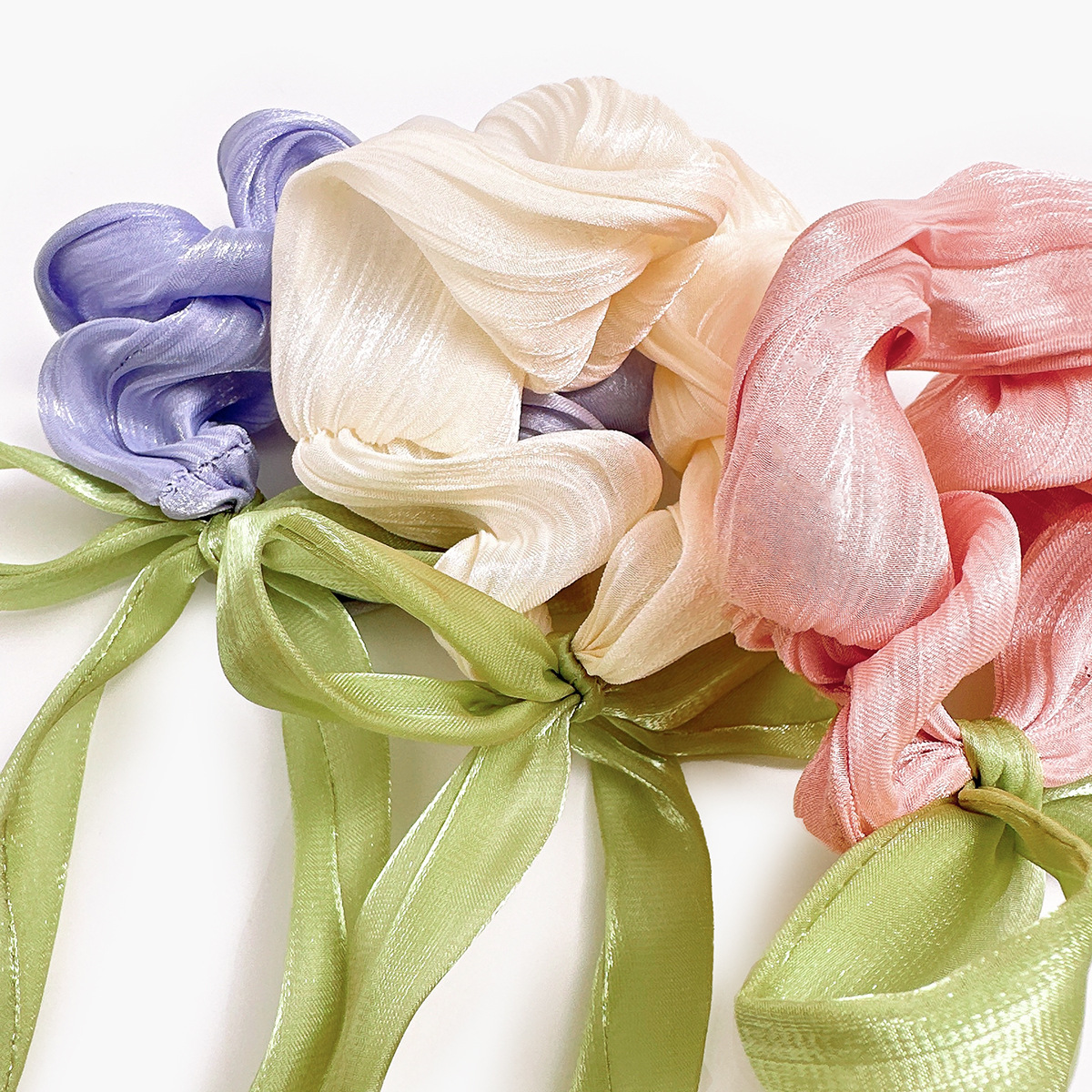 20g Weight Hair Tie Hair Accessories Type 1 Piece, 1 Set Quantity Holiday, Street Occasion Cloth Material tulips Pattern All Seasons Season Women's Gender Cute, Pastoral Style Cute Pastoral Women's Tulips Cloth Hair Tie 5