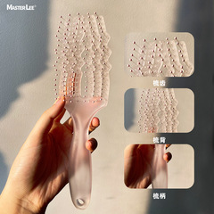 New six-claw comb, hollow rib comb, curved comb, girls' special hair styling comb, massage comb wholesale