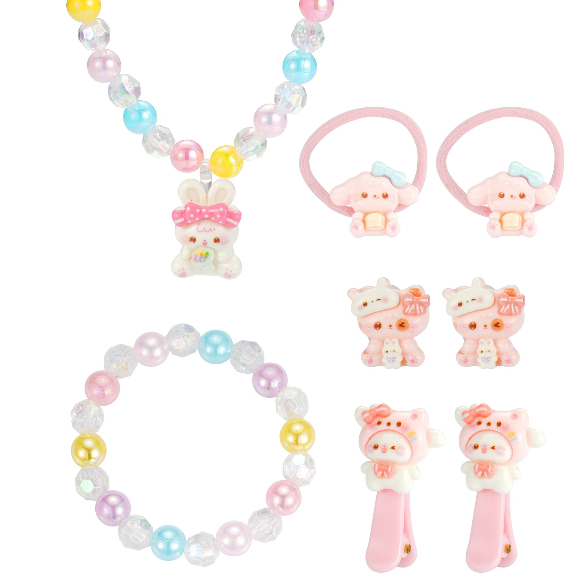 Pulseras transfronterizas nichos de niños pulseras de color perla caramelo colgante joyas de mano juegos de joyas para niñas al por mayor image 4