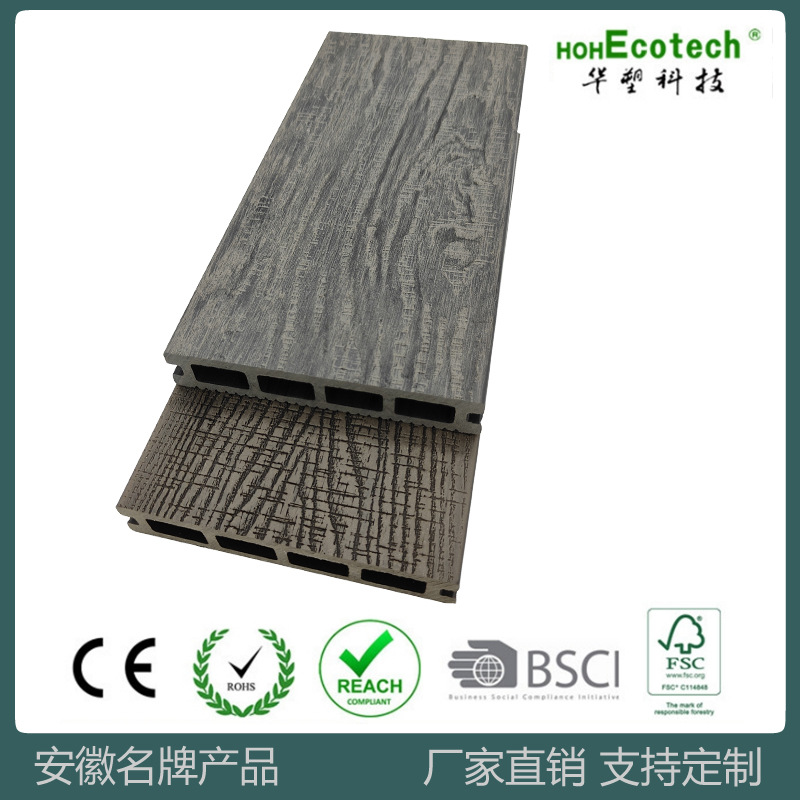 Madera plástico WPC piso generación profundo grabado en relieve viejo barco madera grano protección del medio ambiente plástico madera Material 146*25 tablero al aire libre anti-corrosión