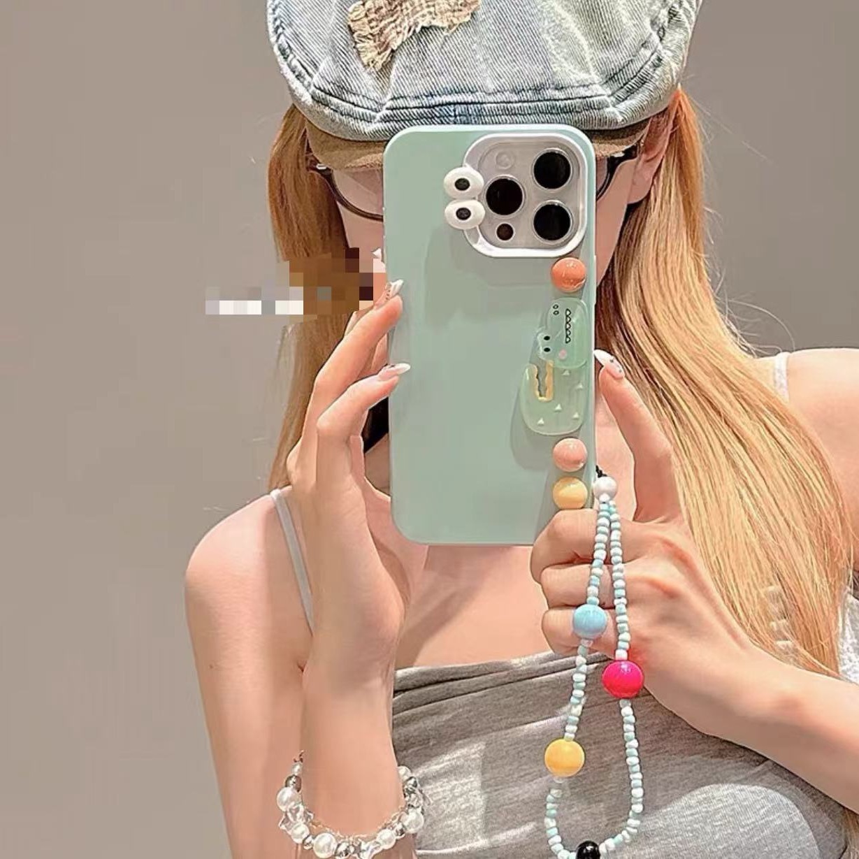 Divertido animal tridimensional de dibujos animados para 15ProMax funda para teléfono móvil iPhone 14 cadena 12 Apple 13 femenino 16PM