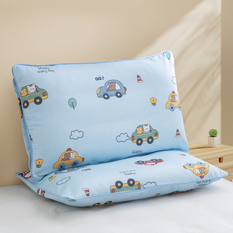 Almohada para niños de jardín de infantes AB cara Almohada de terciopelo de guisantes de algodón Almohada de almohada desmontable para niños de uno a diez años