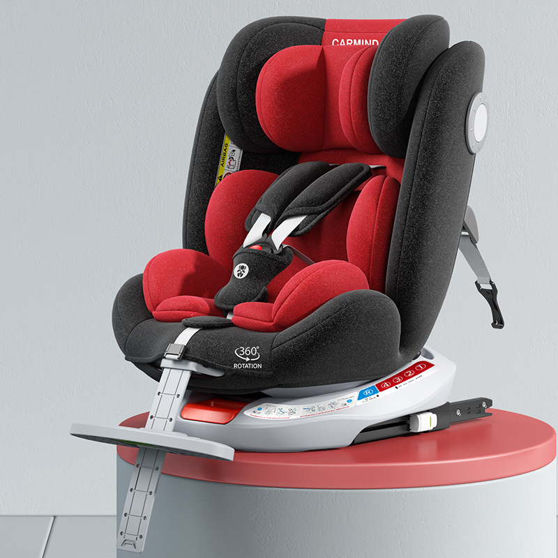 Классический красный 360 градусов поворот ISOFIX стальной интерфейс ножной педали