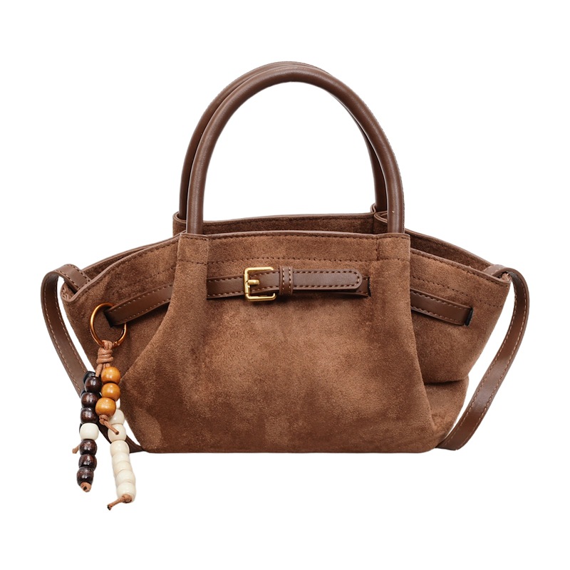 Retro Market Basket Small Bag For Women 2026 New Suede Handheld Bucket Bag Autumn Winter Leopard Print Crossbody Bag - Thumbnail 5