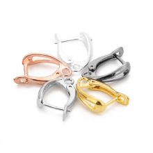 法式耳夹耳扣 弹簧勾耳环U型耳钩批发材料diy手工饰品配件