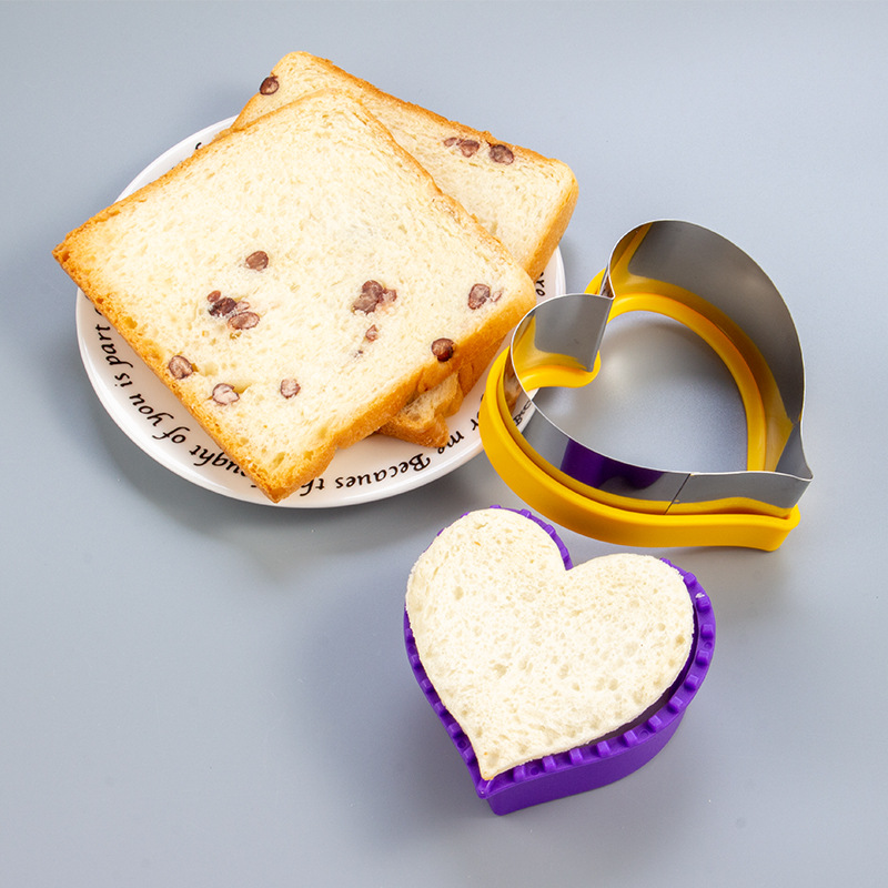 Stainless steel dinosaur heart five-pointed star sandwich cutting toast cutting sandwich mold cake mold baking tool