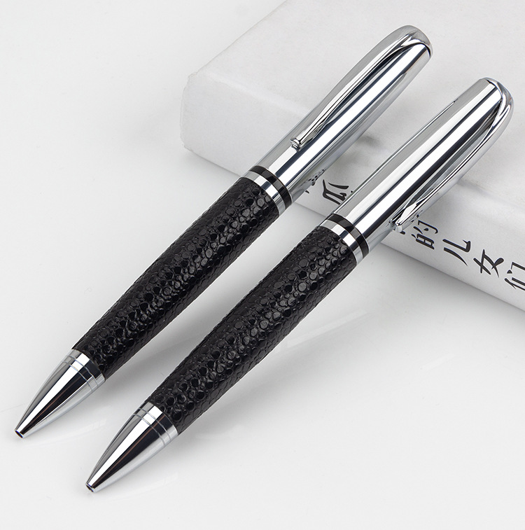 Bolígrafo giratorio aceitoso de metal 1,0, exportación de alta gama, publicidad, regalo de oficina, impresión y grabado de logotipo, bolígrafo personalizado de negocios