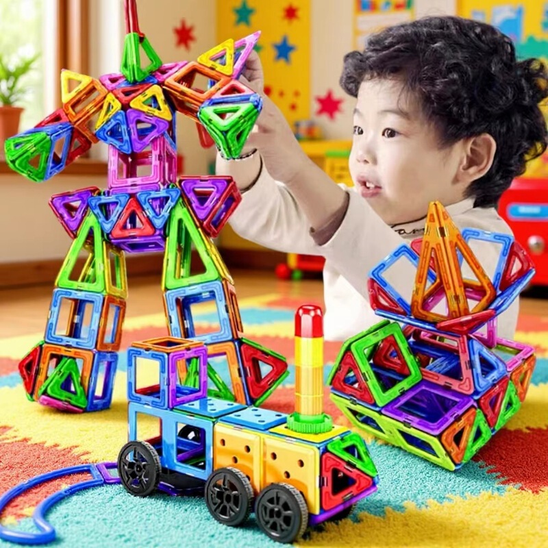 Varied Large Magnetic Pieces Strong Magnetic Building Blocks Pure Magnetic Desktop Assembled Strong Magnetic Assembled Children's Educational Toys Varied Large Magnetic Pieces Strong Magnetic Building Blocks Pure Magnetic Desktop Assembled Strong Magnetic Assembled Children's Educational Toys