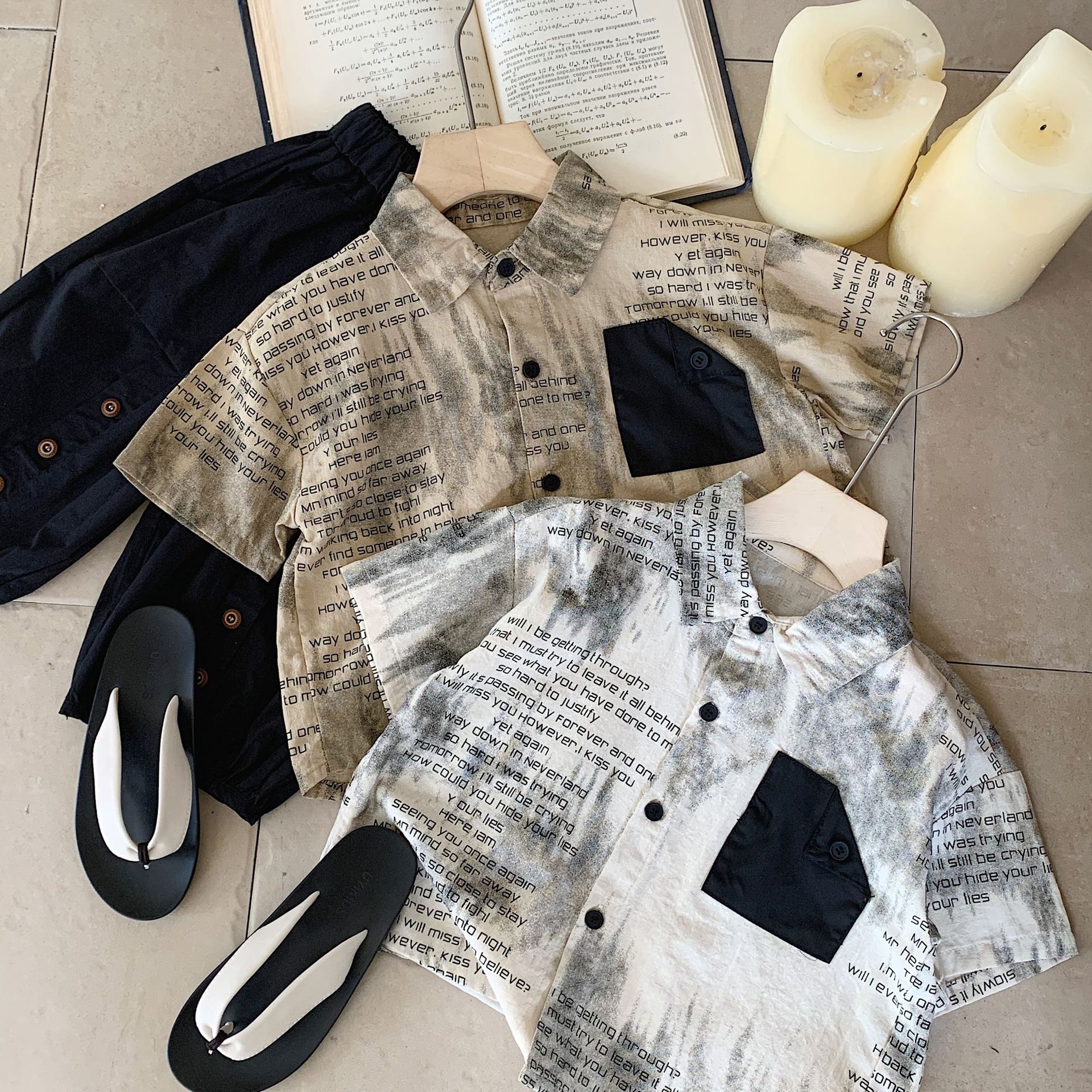 [Precio especial diario de 24.99 yuanes] Camisas infantiles Maibao de verano coreana de manga corta de dibujos animados para bebés de hombres y mujeres