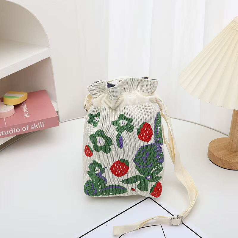 Damen Umhängetasche Mit Cartoon Mustern Gestrickte Handytasche_voghion.com