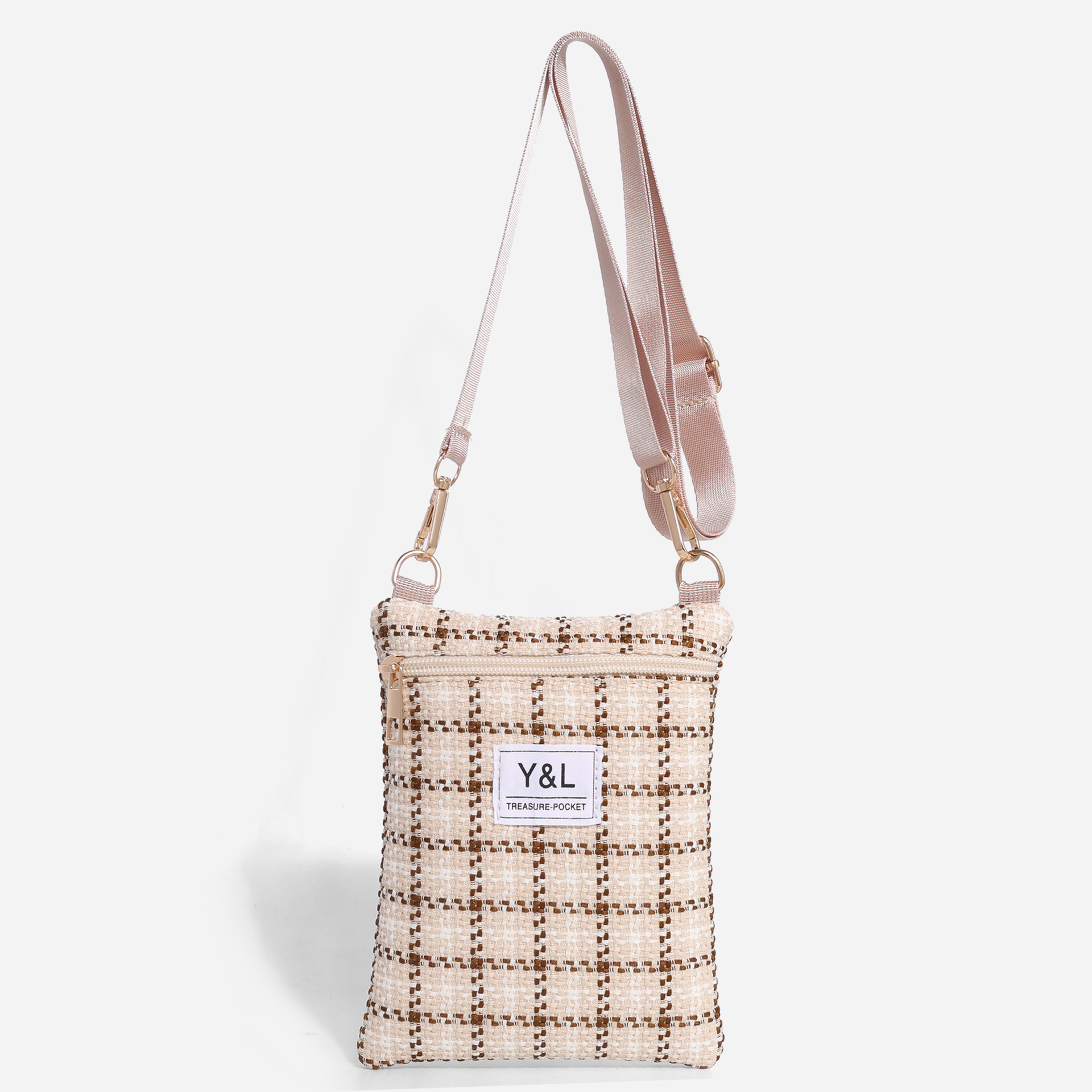 Tejido de encaje rugoso tela de celosía damas mini hombro mochila bolso móvil correa de hombro mini bolso pequeño