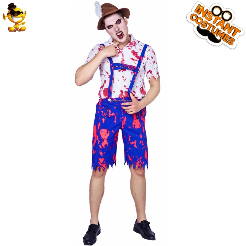 Horror Zombie traje con manchas de sangre ropa de fiesta traje de la etapa de Halloween fantasma del Festival de cosplay traje