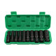10-piece pneumatic lengthening sleeve set 1/2 electrophoresis black manual lengthening pneumatic hexagonal auto repair tool
