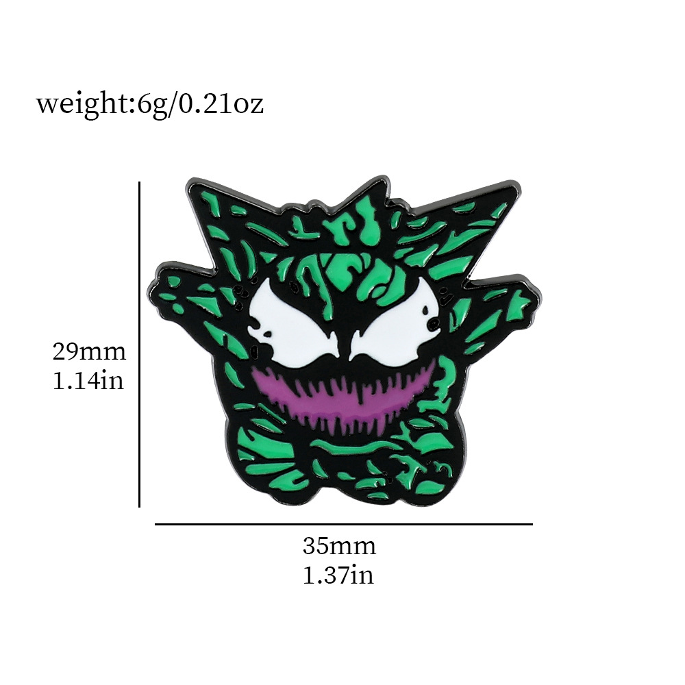 Lindo divertido personalidad creativa magia bebé metal insignia Bao Ke menggeng fantasma veneno monstruo broche accesorios de moda