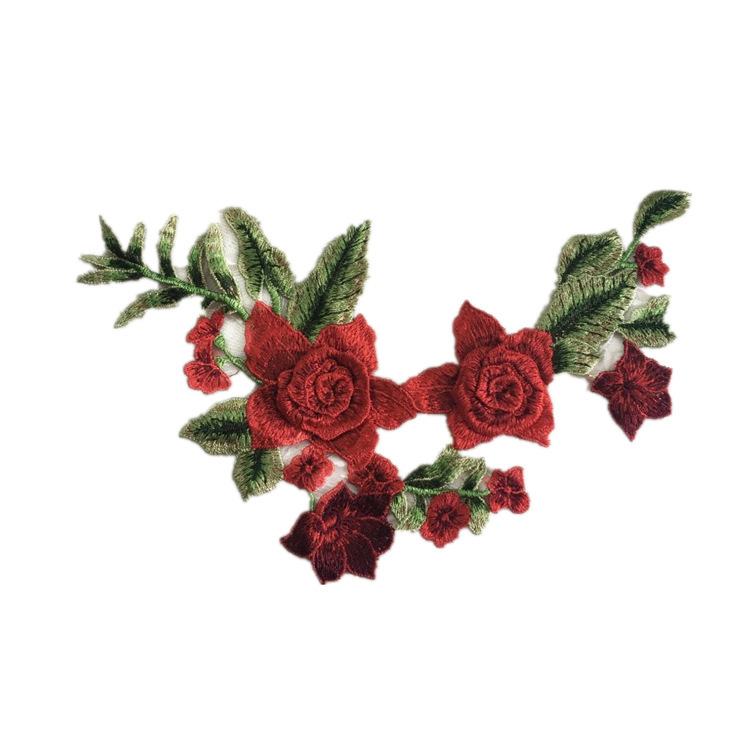 新款精美彩色网纱蕾丝刺绣衣领 服装装饰贴领花假领DIY辅料