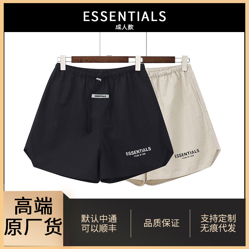 外贸Essentials FOG潮牌oversize大码尼龙反光短裤夏季运动男