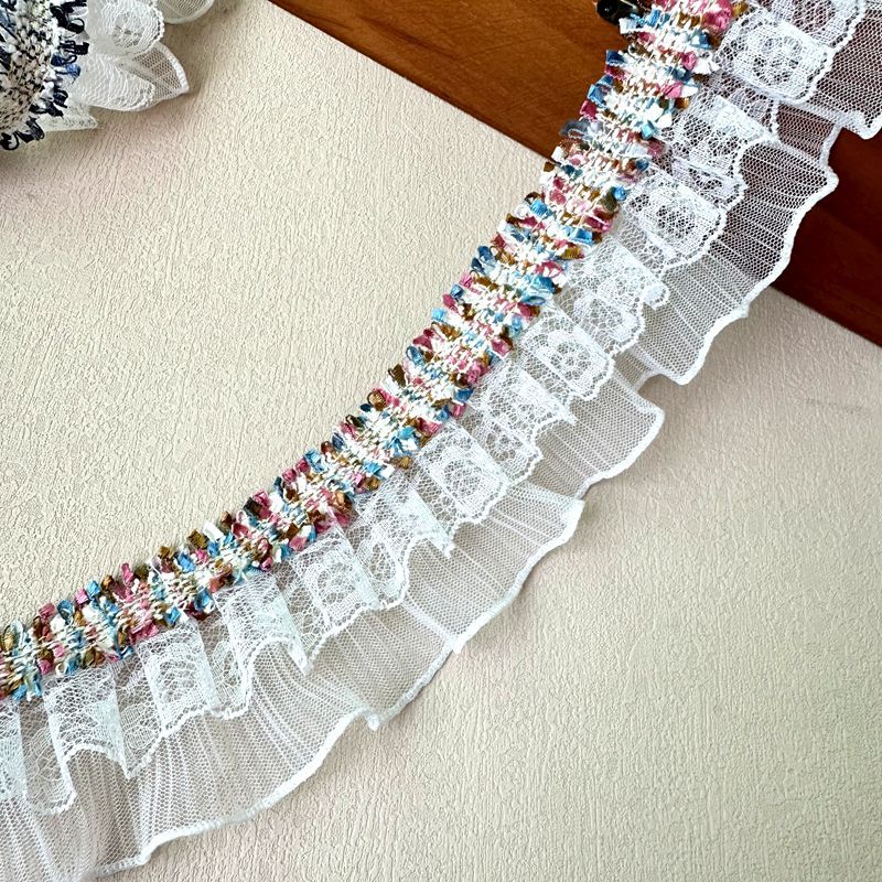 しわ二重レースカーテン飾り材料服装補助材料服とアクセサリーの頭飾り材料バッグ