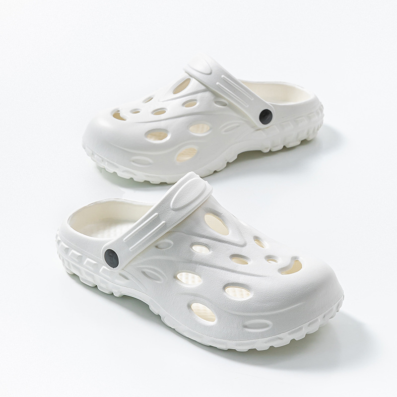 Zapatos de verano para mujeres pareja de arena antideslizante fondo grueso antiodor fugas zapatillas frías para hombres pisando mierda
