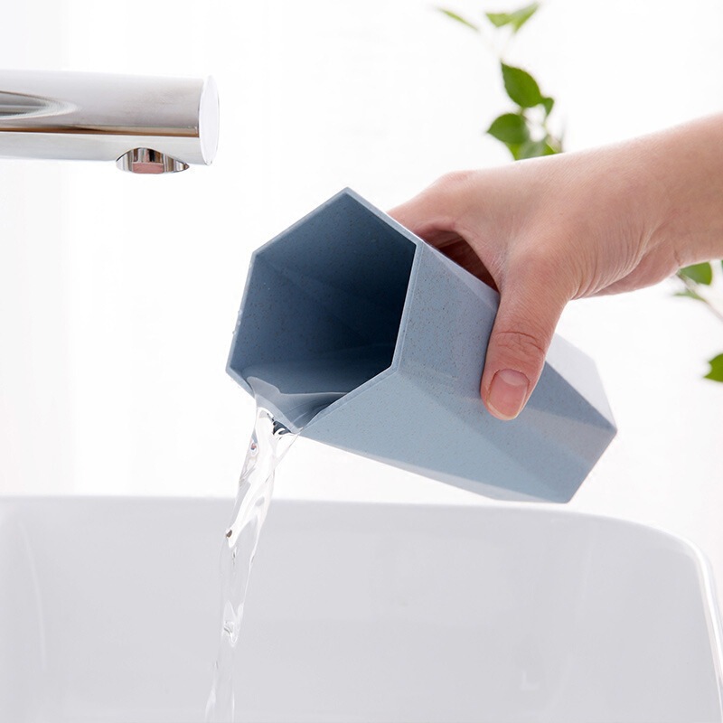 厚みのあるマウスウォッシュカップ、小麦わら菱形カップ、家庭用カップル歯ブラシウォーターカップ、小麦風味のウォッシュカップ卸売|undefined
