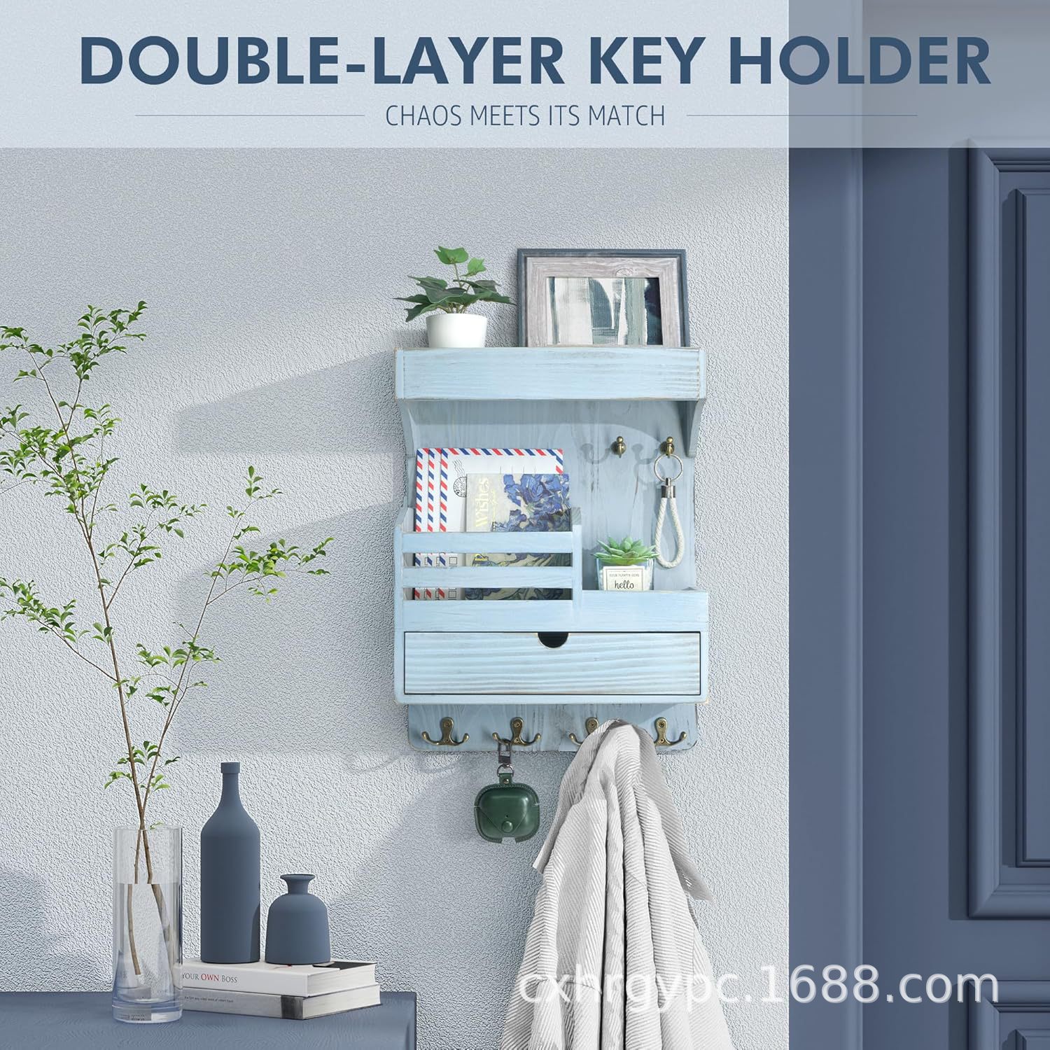 국경 간 목조 농가 키 벽걸이 봉투 메일 보관함 사무실 벽걸이