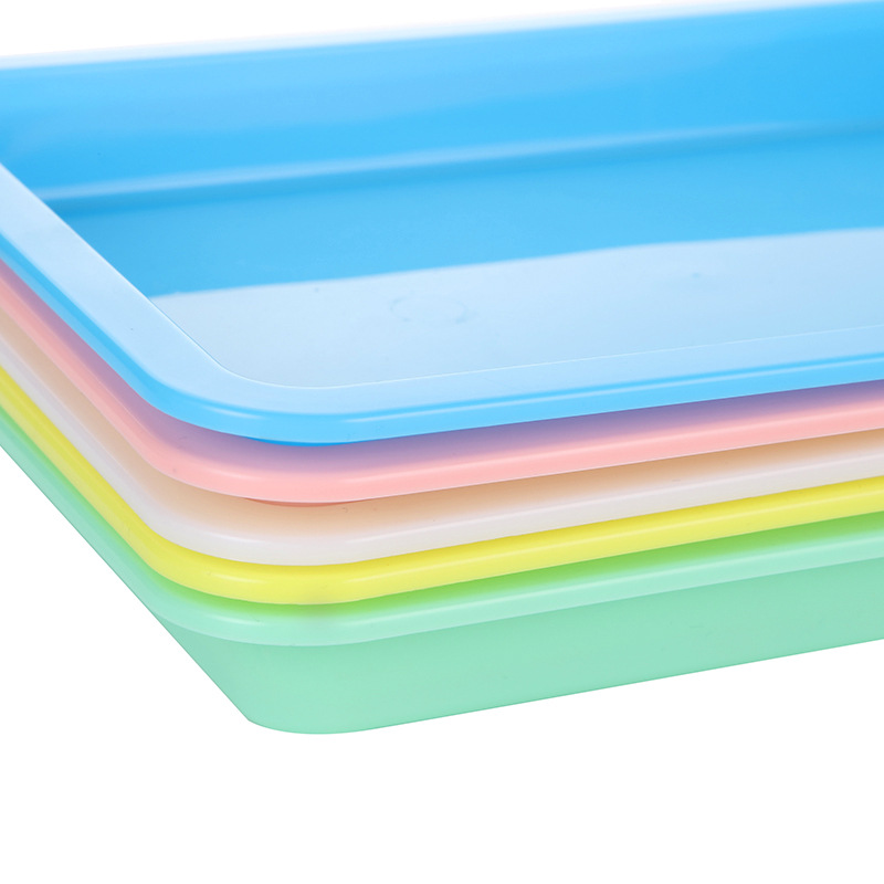 Experimentar la bandeja de plástico de calidad alimentaria A5 tamaño ciencia kindergarten equipo hecho a mano de los niños pintura bandeja PP material