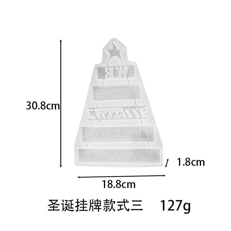 Navidad copo de nieve molde de silicona espejo Pulido-libre de resina copo de nieve llavero colgante epoxi molde