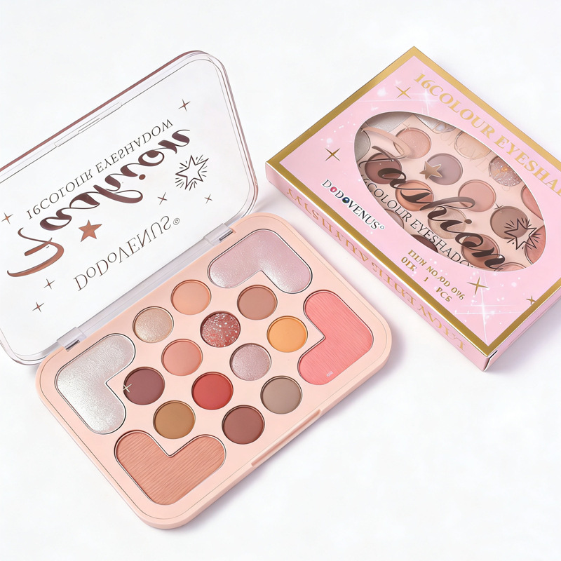 Nuevo transfronterizo de 16 colores de sombra de ojos tridimensional fácil de colorear resaltado reparación de la apariencia duradera sin quitar el maquillaje