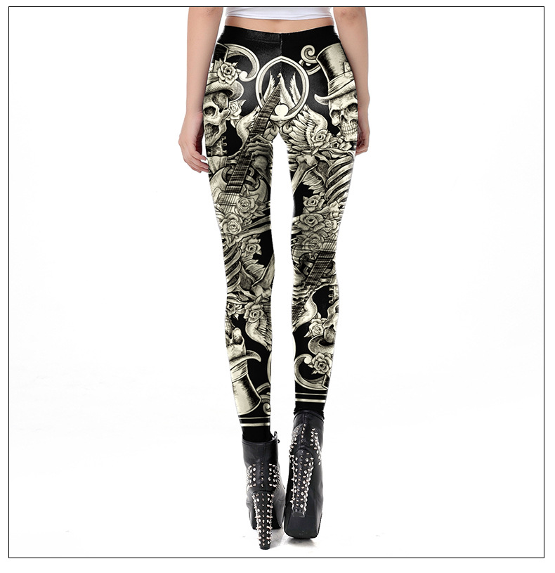 women s skull print Halloween leggings nihaostyles wholesale halloween costumes NSNDB78816