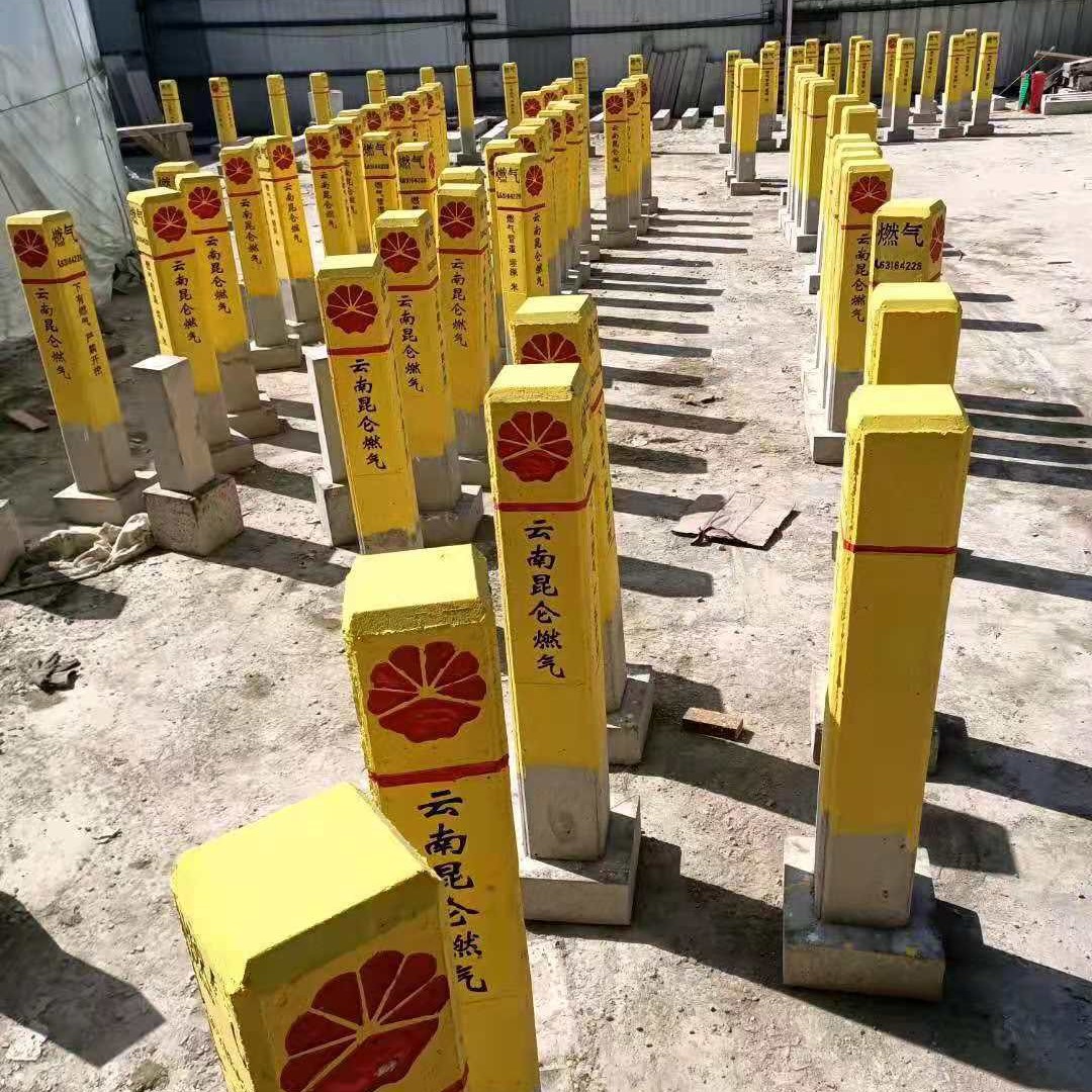 复合材料电缆警告标志柱加密桩石油燃气管道三角桩转角桩警示桩