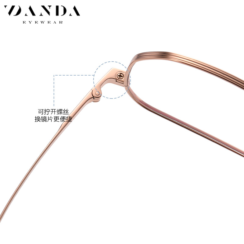 Nuevo marco de los vidrios de titanio puro de los hombres YJ2027 moda gafas de miopía marco de las mujeres chapado IP ultra-ligero gafas de titanio puro marco