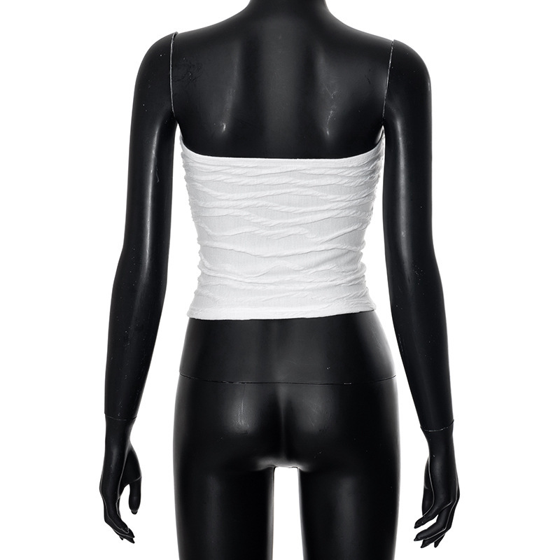 70g Weight Spandex, Polyester Fabric Type Short Top Length Bandeau Tops Type Holiday, Daily Occasion Strapless Neckline Skinny Fit Type Stripe Pattern Summer Season Women's Gender Elegant, Sexy Style Wholesale Women's Spandex Polyester Elegant Sexy Stripe Tank Tops 15