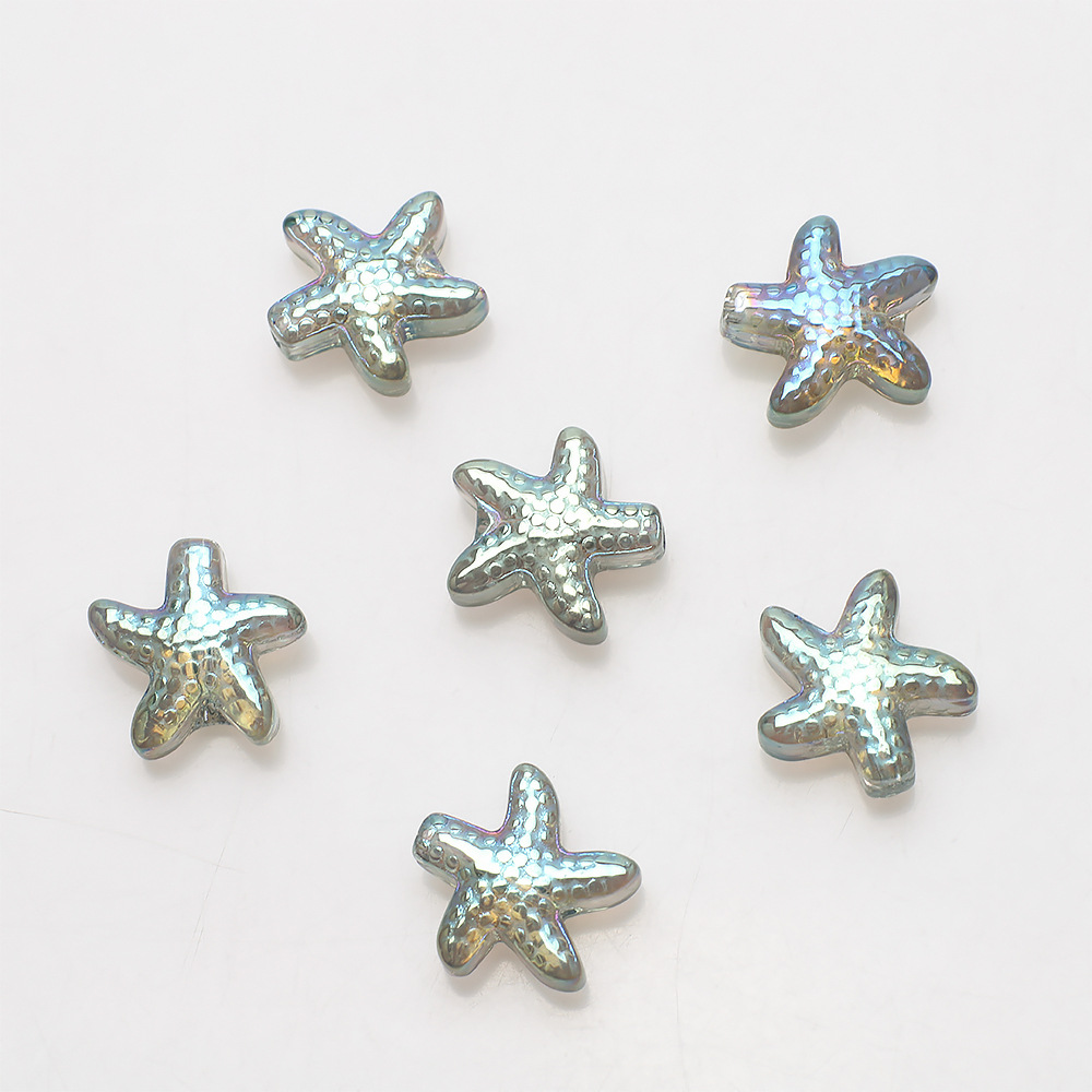 A Pack Of 30 13 * 14mm Hole 1~1.9mm Glass Glass Starfish Beads display picture 8