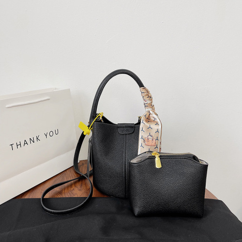 Korean-style bucket bag hand-held vegetable basket texture women's bag simple large capacity single shoulder crossbody bag live streaming