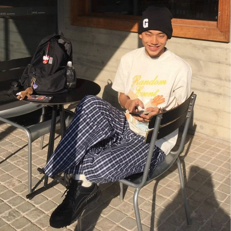 Summer Thin Casual Pants Men's Striped Straight-Leg Sweatpants 2025 New Flared Trendy Super Stylish Pants